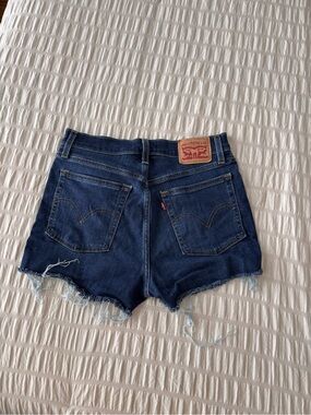 Levi's Women's Dark Indigo Denim Cutoff Shorts